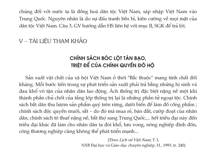 Bài 25. Chính sách đô hộ của các triều đại phong kiến phương Bắc và những chuyển biến trong xã hội Việt Nam (1 tiết)